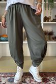 The Sunday Morning 7/8 Twist Pant Khaki